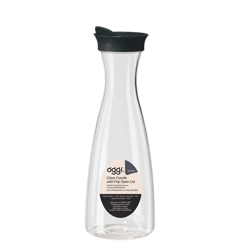 Oggi Clear/Black Beverage Carafe – 1.6L Thermal Carafe 1