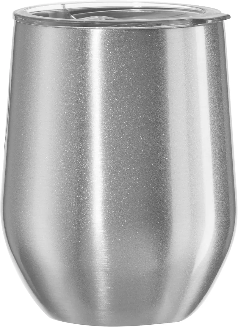 Oggi Double-Wall Wine Tumbler – 350 Ml (Silver) 1