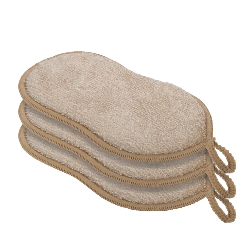 Oggi Khaki Bamboo Scrub Sponge Set – 3-Pack 1