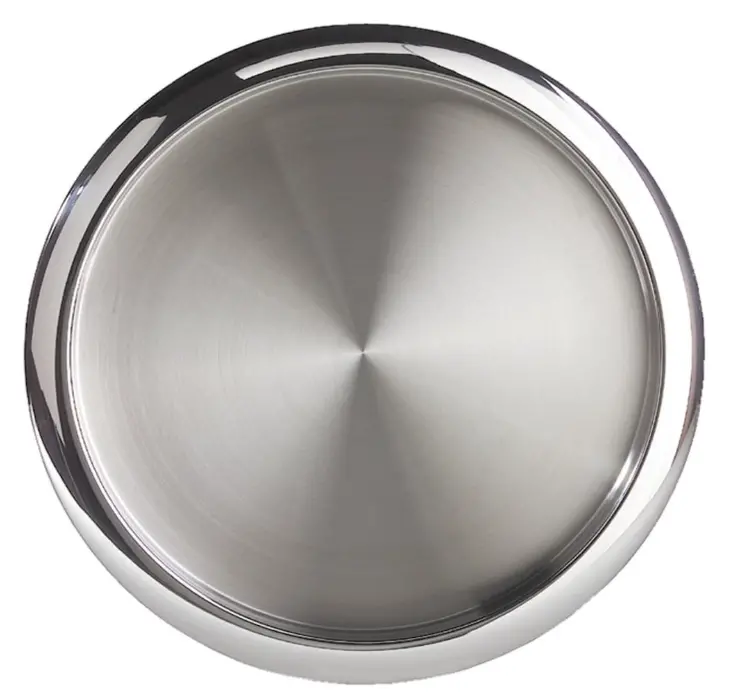 Oggi Stainless Steel Round Serving Tray – 14-Inch Diameter 1