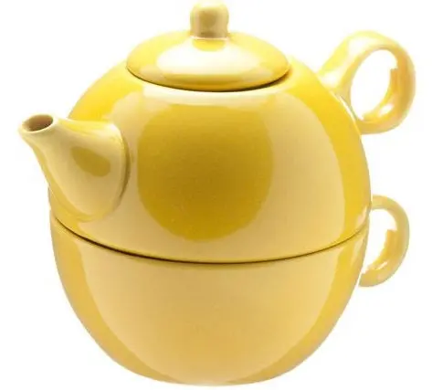 Old Amsterdam Yellow Single-Serve Tea Set: 1-Cup Teapot + Matching Mug 1