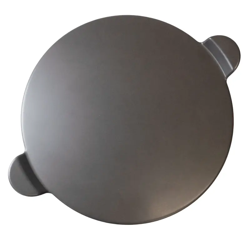 Old Stone Pizza Kitchen 13-Inch Grey Glazed Cordierite Pizza Stone With Handles 1