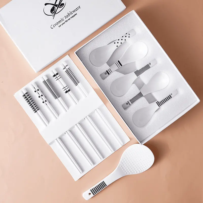 Oriental Ceramic Kitchen Set – Includes Shamoji Rice Paddle 1