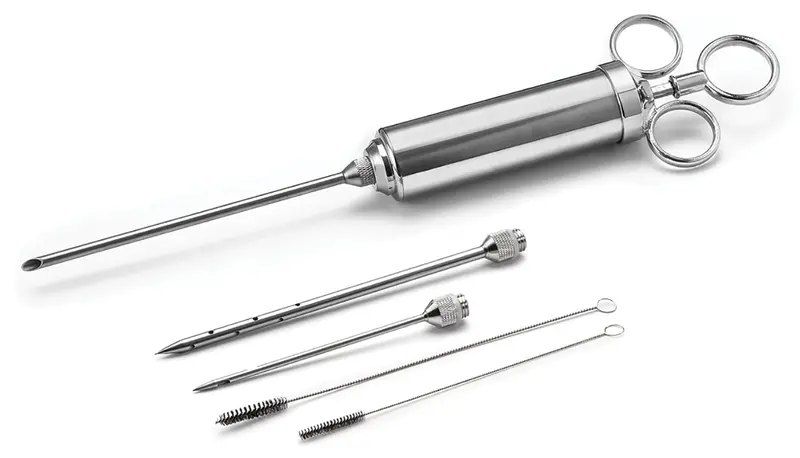 Outset 6-Piece Stainless Steel Marinade Injector Kit – Bbq Flavor Infusion Set 1