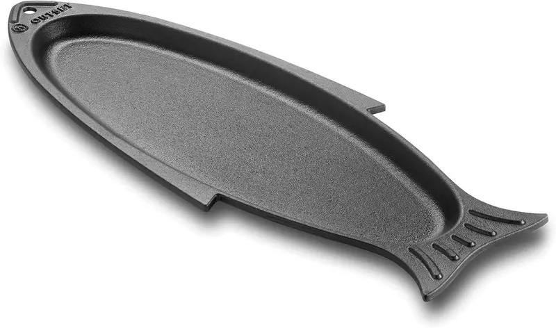 Outset Cast Iron Fish Grilling Pan – Bbq-Ready Surface 1