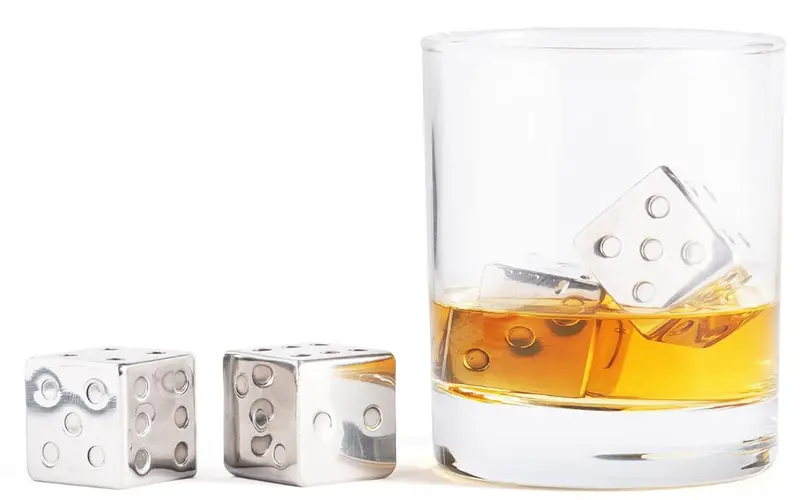 Outset Dice-Shaped Whiskey Chillers – Set Of 4 Non-Porous Stone Cubes 1