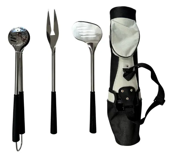 Outset Golf-Inspired Stainless Steel Grill Tool Set – Stylish & Functional Kit 1