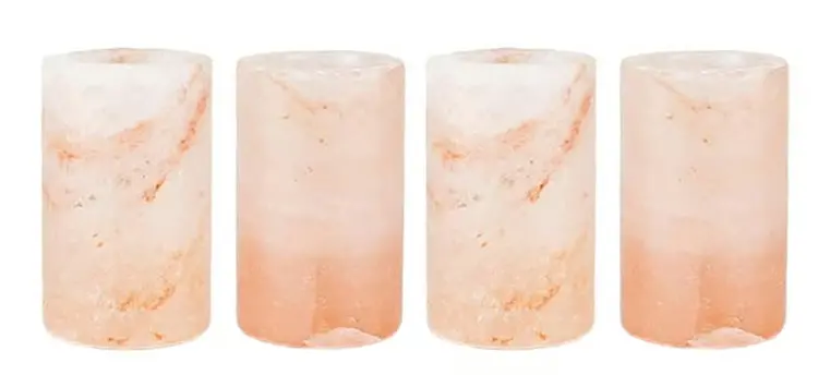 Outset Himalayan Salt Shot Glasses – 4-Piece Natural Mineral Serving Set 1