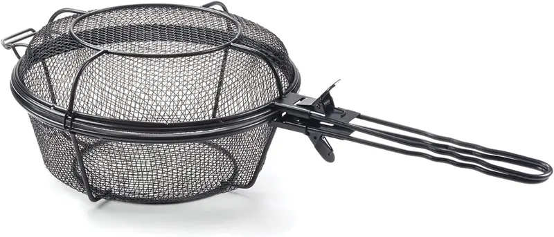 Outset Jumbo Grill Basket With Detachable Handles – Heavy-Duty Skillet Combo 1