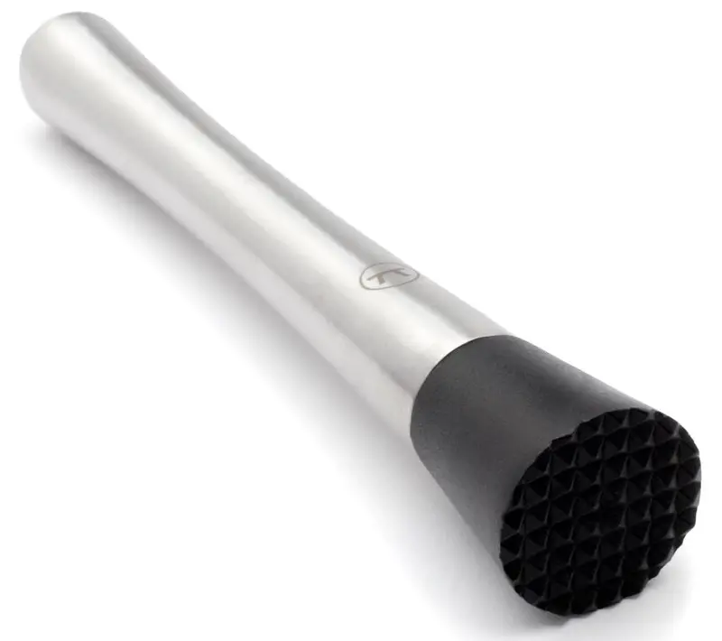 Outset Stainless Steel Cocktail Muddler – Textured Grip For Crushing Herbs And Fruit 1