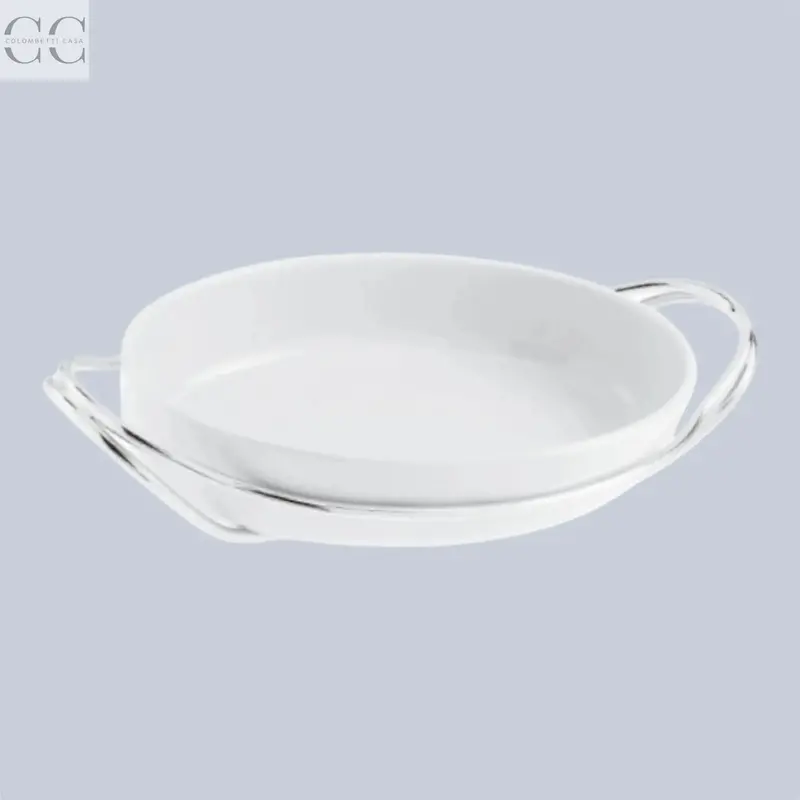 Oval Casserole Dish With Stainless Steel Stand – Sambonet Living Series 1