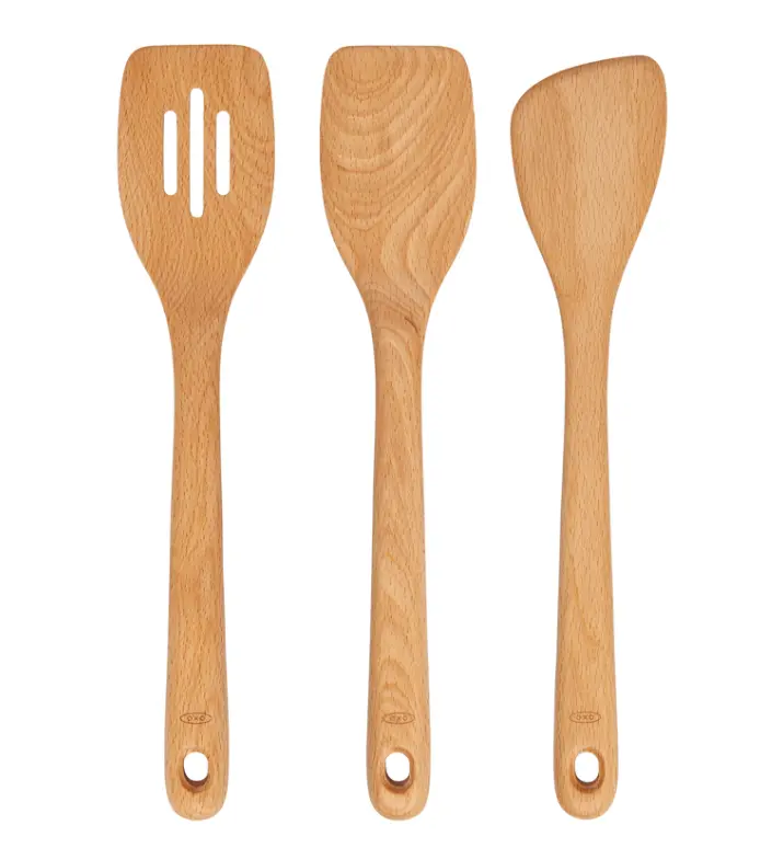 Oxo Good Grips 3-Piece Wooden Turner Set For Cooking 1