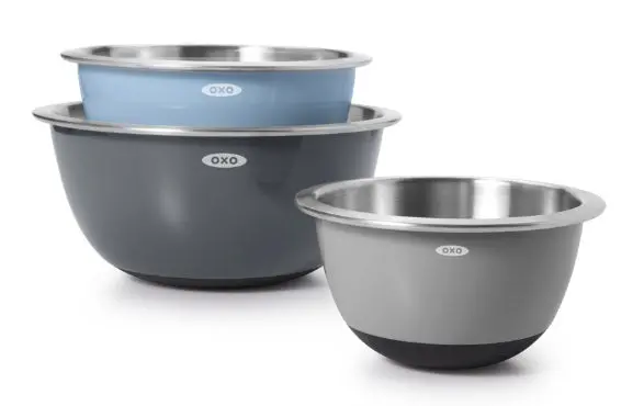 Oxo Stainless Steel Nested Mixing Bowl Collection (3-Piece) 1