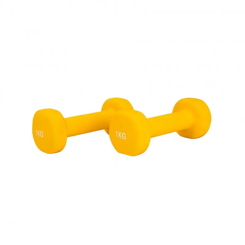 Pair Of 1Kg Solid Iron Dumbbells With Neoprene Coating 1