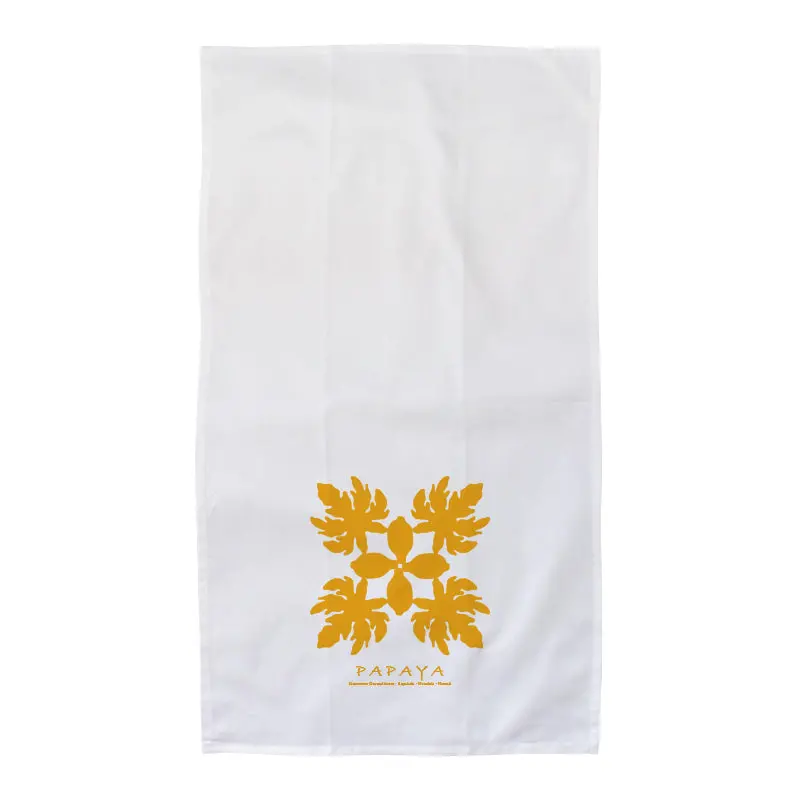 Papaya Print Flour Sack Kitchen Towel – Handmade In Hawai'I 1