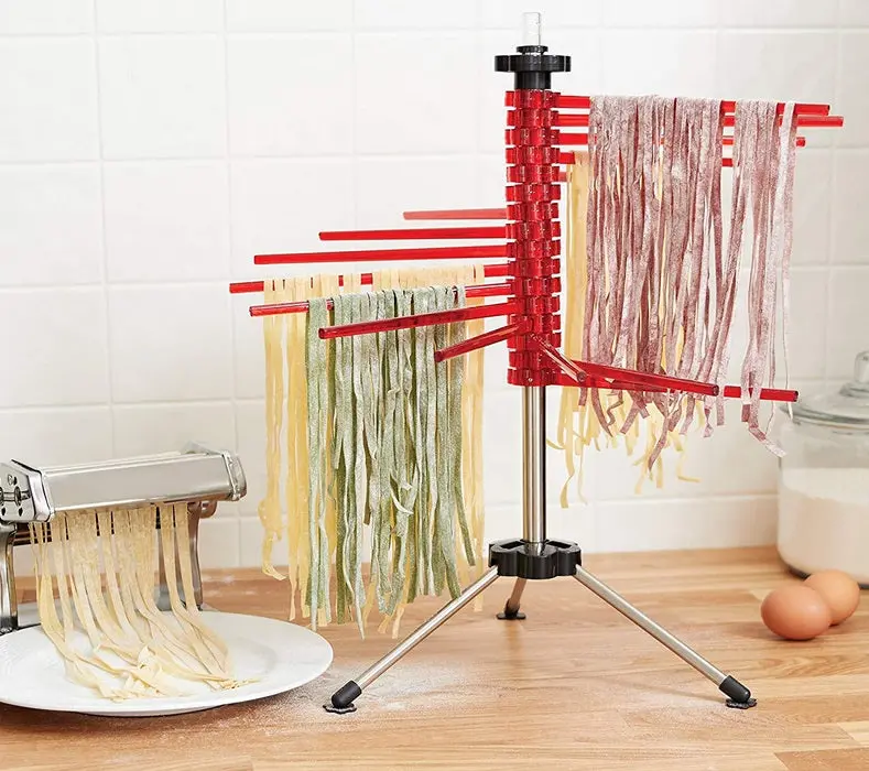Pasta Drying Rack With Wooden Wand – Space-Saving Italian Kitchen Tool By Fox Run 1