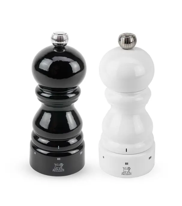 Peugeot Paris U’Select Black & White Lacquer Salt And Pepper Grinder – 5" (13 Cm) 1
