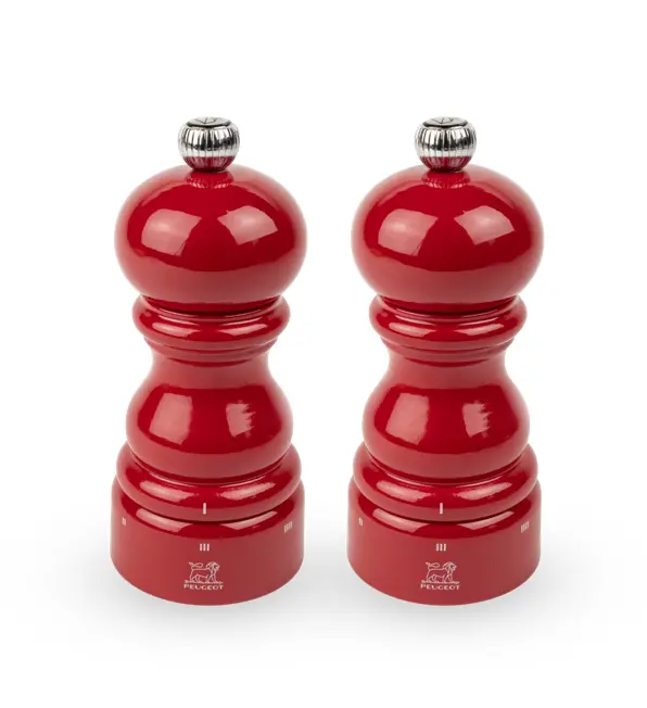 Peugeot Paris U'Select Passion Red Lacquer Salt & Pepper Grinder Set (5" / 13 Cm) 1