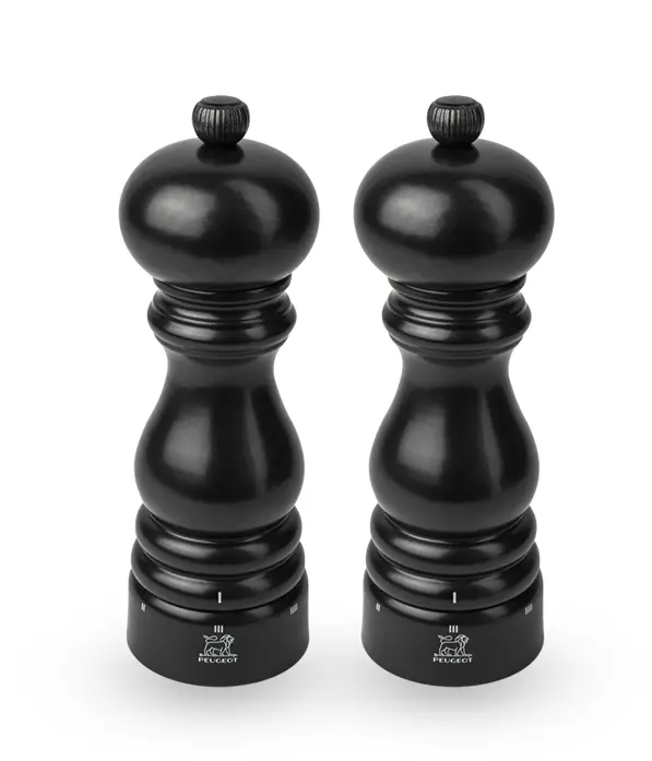 Peugeot Paris U'Select Satin Black Salt & Pepper Mill Set (7" / 18 Cm) 1