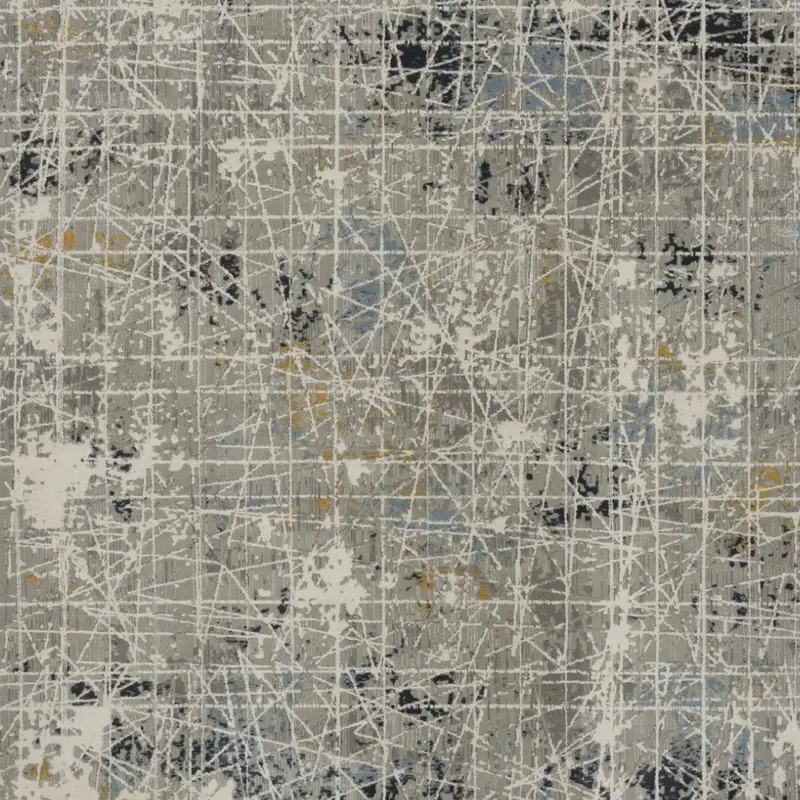 Picasso Art-Inspired Area Rug – Cream And Metallic Gold (Style 2137C) 1