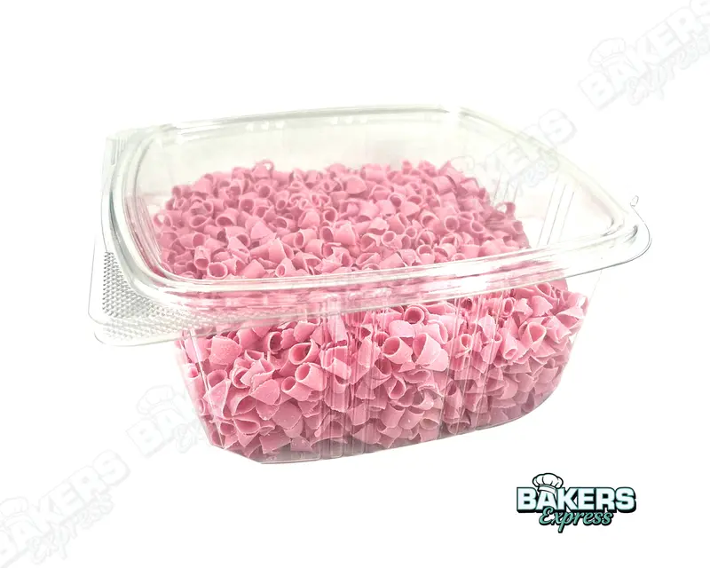 Pink Blossom Sugar Curls – Decorative Confectionery Accent 1