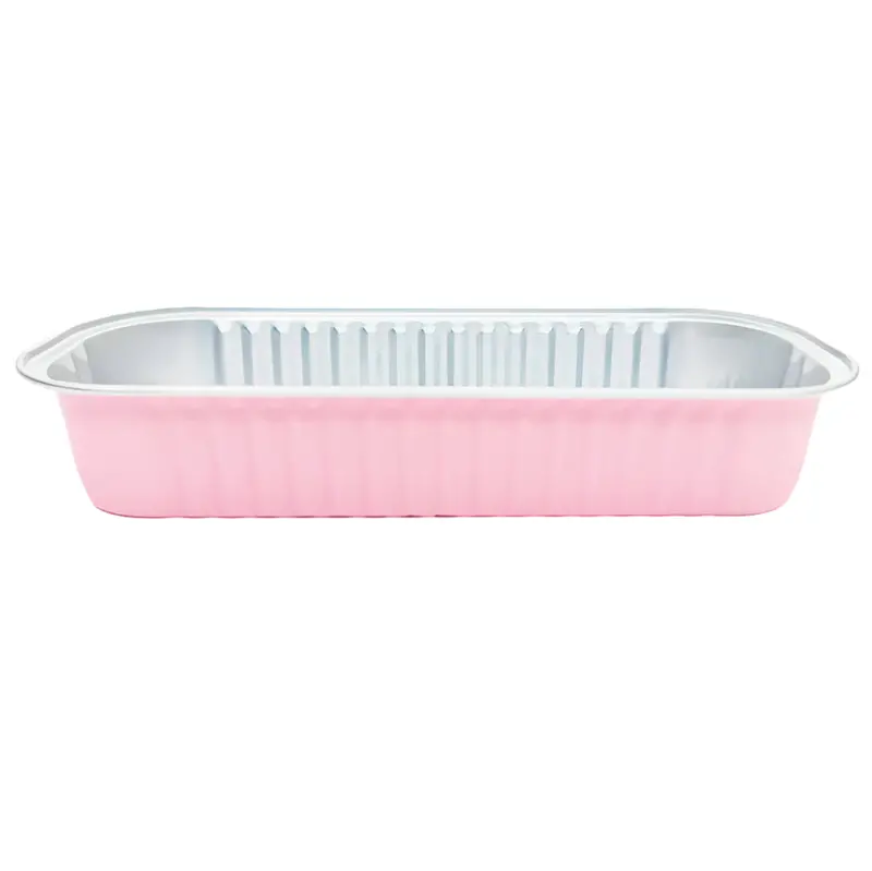 Pink Rectangular Foil Containers With Lids – Soft-Tone 10-Pack For Bridal Or Party Favors (Cl075-C) 1