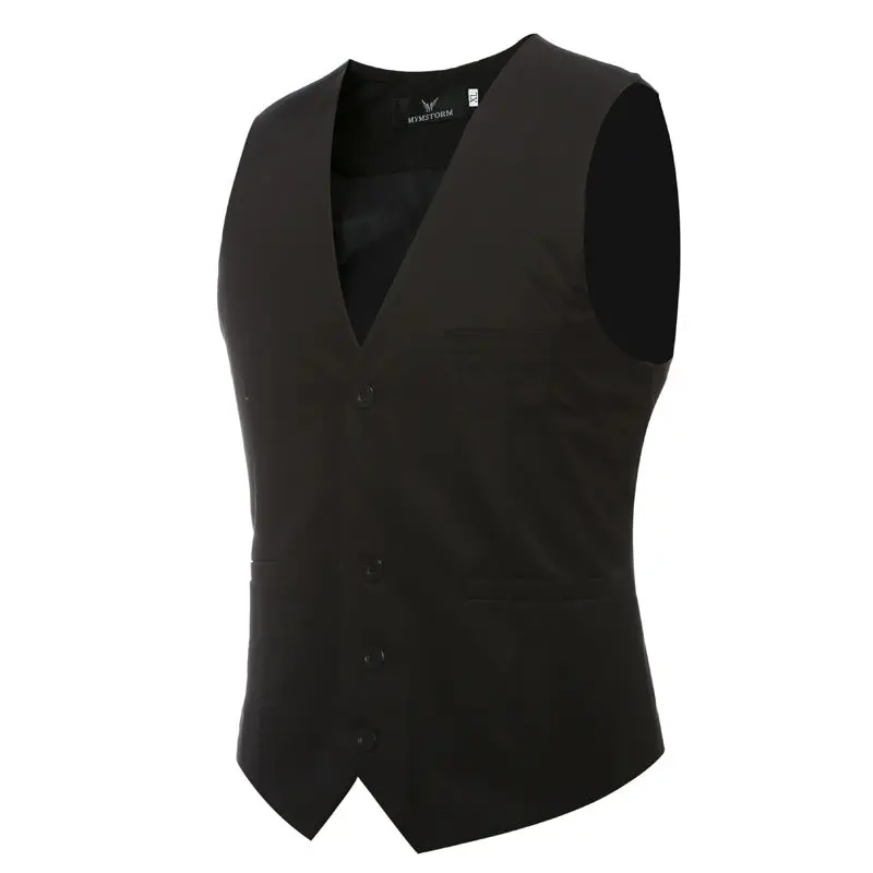 Plush Cotton-Wool Blend Waiter Waistcoat For Men 1