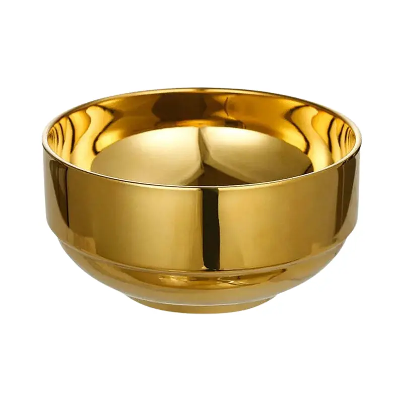 Polished Gold Stainless Steel Serving Bowl 1
