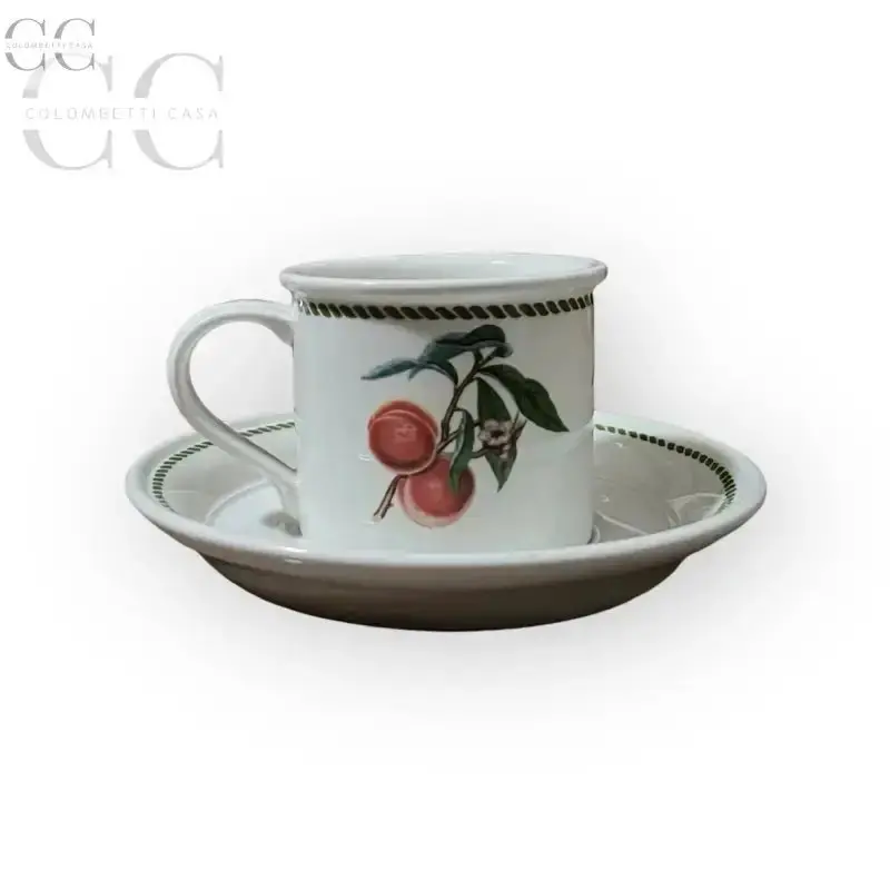 Portmeirion Pomona Coffee Cup Set (6 Pcs) With Gold Band Detail 1