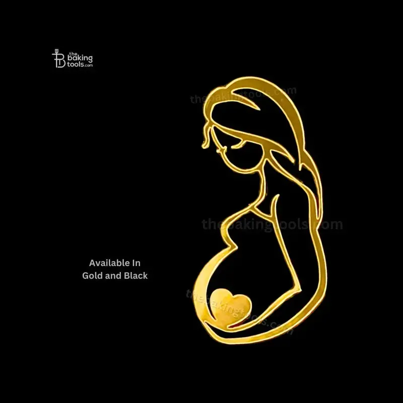 Pregnant Woman Acrylic Cake Topper – Elegant Baby Shower Celebration Decor (003) 1