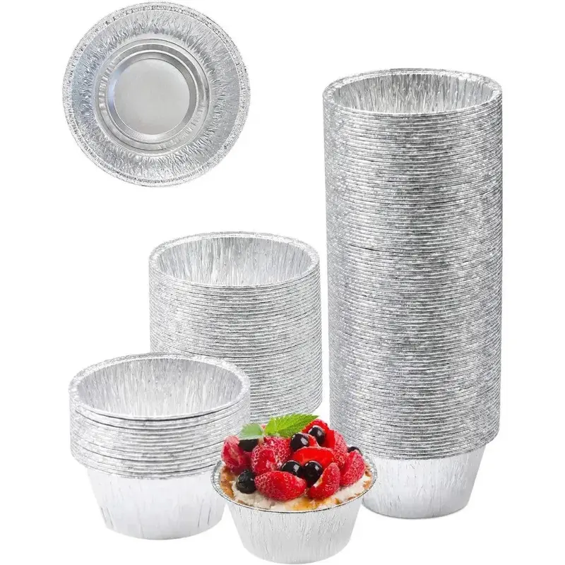Premium Aluminum Foil Dessert Cups For Choco Lava Cakes – 140Ml, Pack Of 100 1