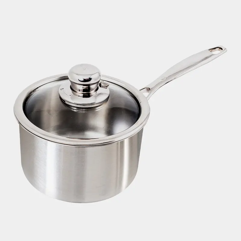Premium Clad 2.5-Quart Saucepan With Tempered Glass Lid 1