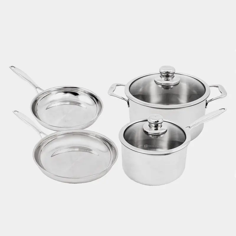 Premium Clad 6-Piece Stainless Steel Cookware Collection 1