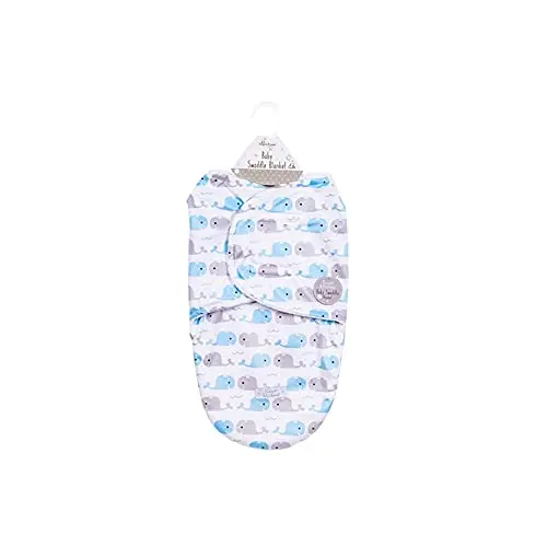 Premium Cotton Newborn Swaddle Blanket – Breathable, Adjustable Fish-Print Wrap For Infants 1