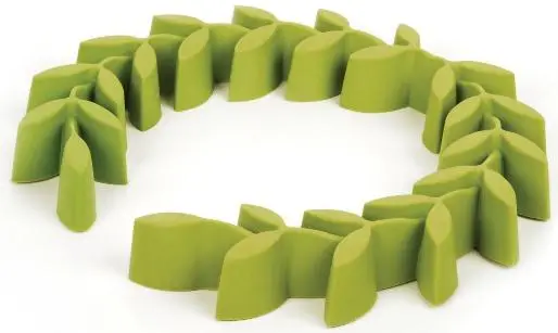 Prepara Silicone Roasting Rack – Laurel-Shaped, Non-Slip Oven Liner 1