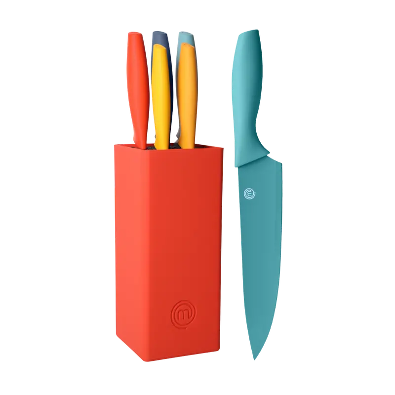 Professional 6-Piece Knife Set With Integrated Block 1