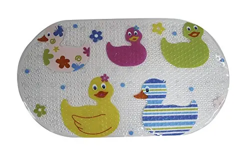 Pvc Duck-Shaped Non-Slip Bath Mat – Clear Quackers Design For Kids’ Safety In Shower Or Tub 1