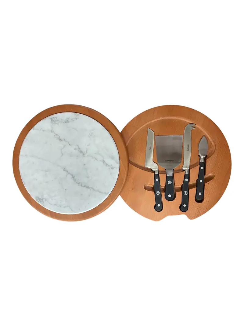 Quadrifoglio Foppapedretti Cheese Board: Marble And Wood 1
