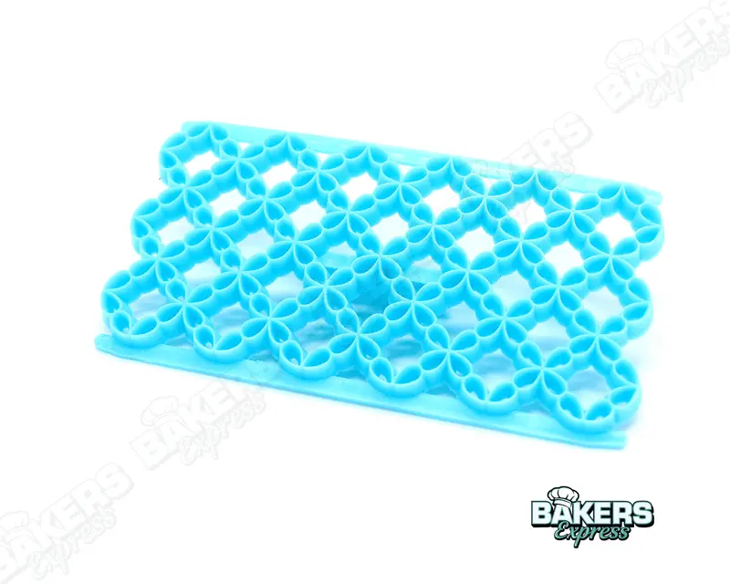 Quilted Flower Embossing Rolling Pin For Cake & Cookie Decorating 1