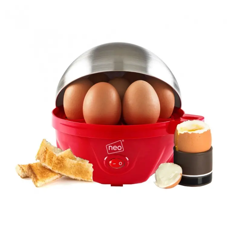 Red & Stainless Steel Electric Egg Boiler, Poacher & Steamer – Neo Multi-Cook Appliance 1