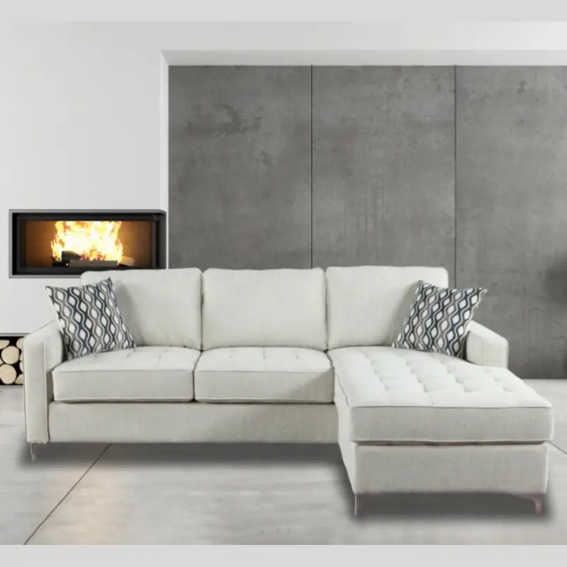 Reversible Tufted Sectional Sofa – Modular Layout 1