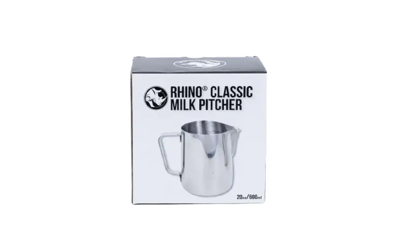 Rhino Classic Stainless Steel 600 Ml Milk Pitcher For Baristas 1
