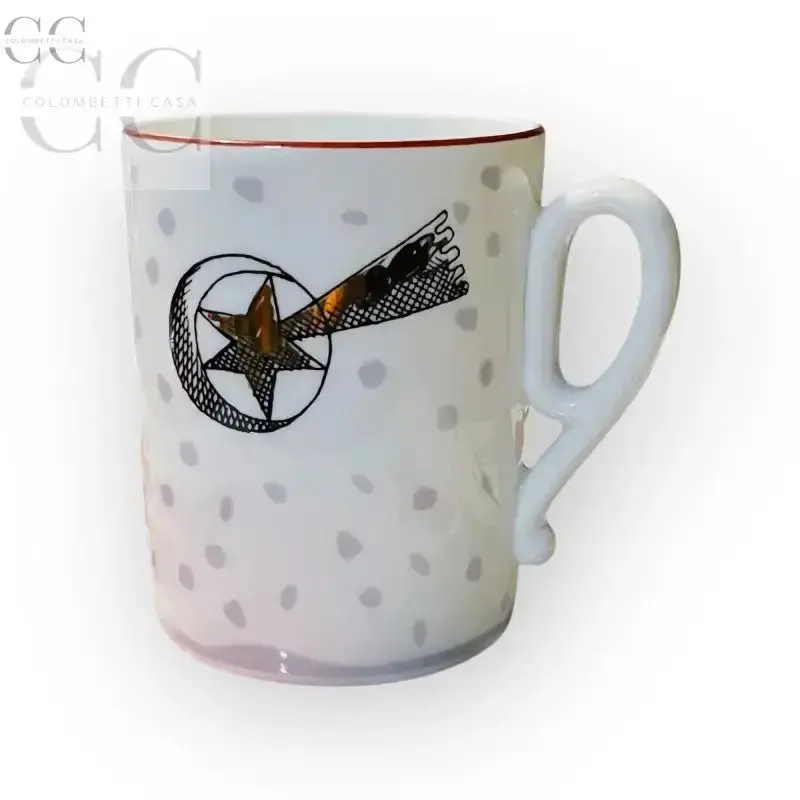 Richard Ginori Comet Star Mug Set – 2-Piece Porcelain Coffee Cups 1