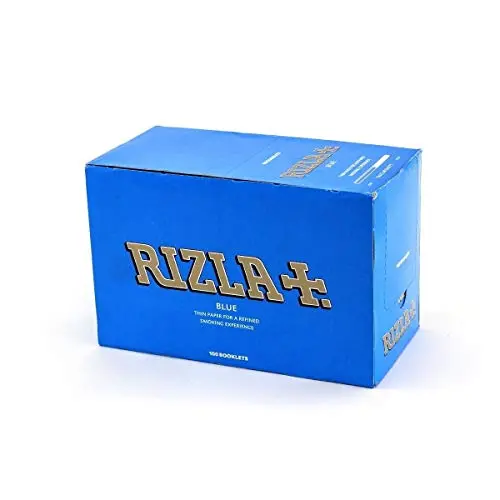Rizla Blue Rolling Papers – Premium Thin Smoking Papers, Classic Blue Pack 1