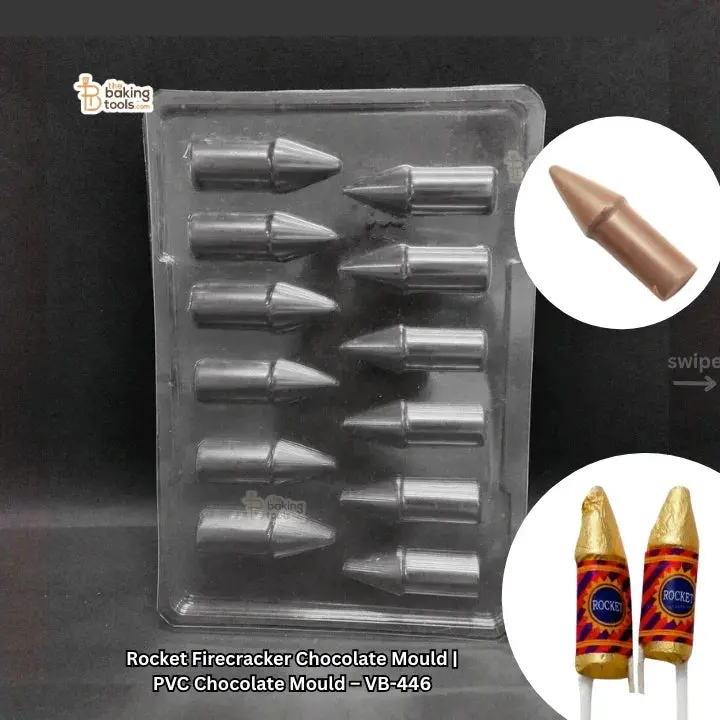 Rocket Firecracker Chocolate Mold – Playful Diwali Pvc Candy Shape (Vb-446) 1