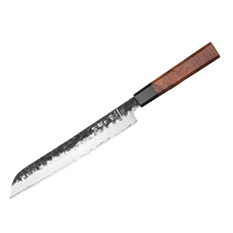 Rosewood-Handled Bread Knife – Serrated Edge Blade For Slicing Crusty Loaves Without Crushing 1