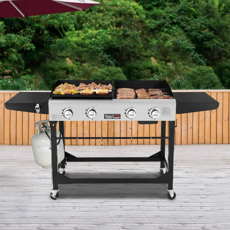 Royal Gourmet Portable 4-Burner Gas Grill & Griddle Bundle 1