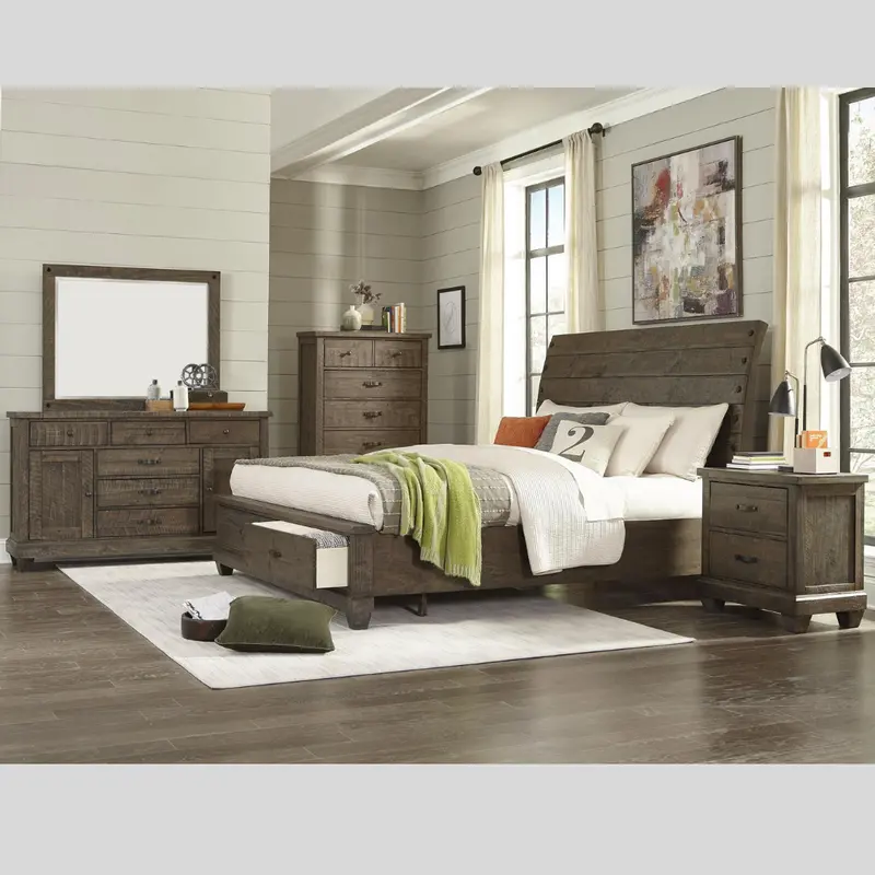 Rylee Queen Bedroom Set With Integrated Storage 1