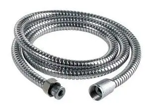 S & S Stainless Steel Flexible Shower Hose — 1.5M Chrome-Finished Bathroom Replacement 1