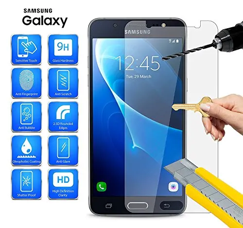 Samsung Galaxy J2 Prime Tempered Glass Screen Protector – 2-Pack Clear Shield 1